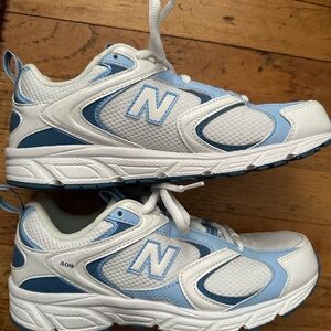 New Balance Women’s 408 White and Blue Sneakers